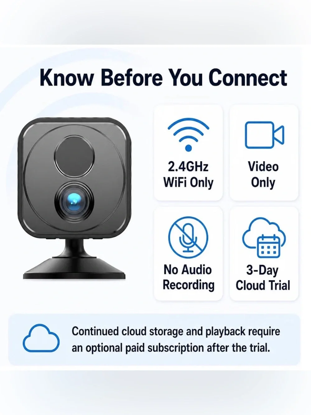 Mini Camera Wireless 4K WiFi Security Camera, Battery Powered PIR Alerts